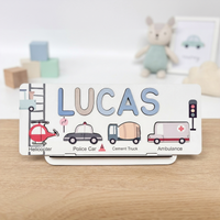 Personalized Name Puzzle - Vehicles - Journey Collection