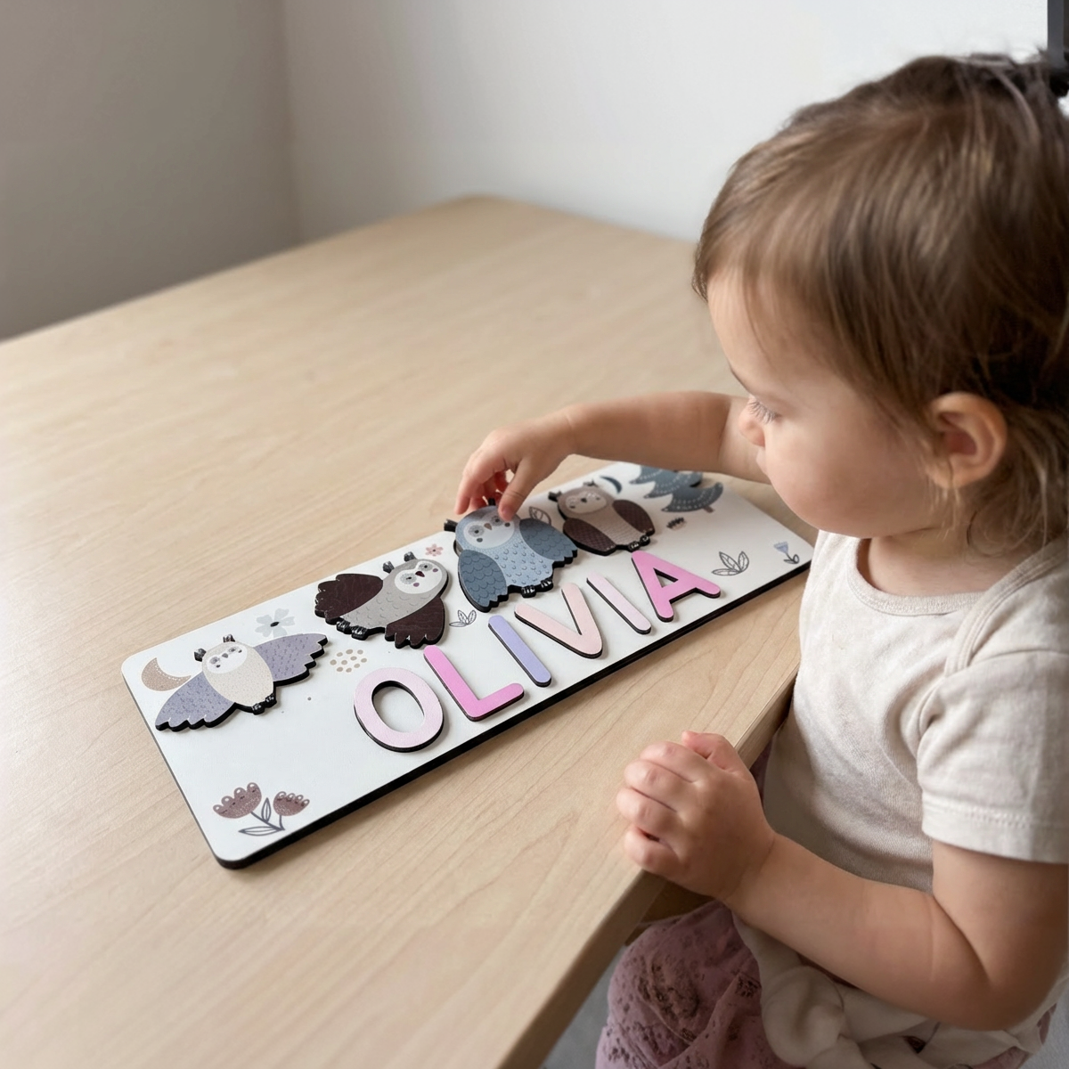 Personalized Name Puzzle - Owl - Journey Collection