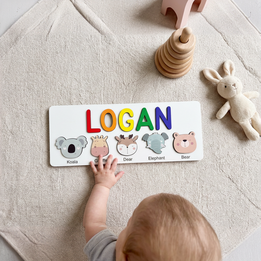 Personalized Name Puzzle - Wild Friends - Journey Collection