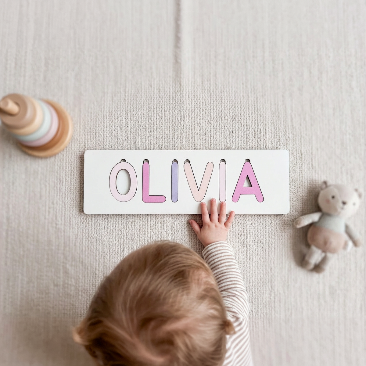 Personalized Name Puzzle - Blush - Classic Collection