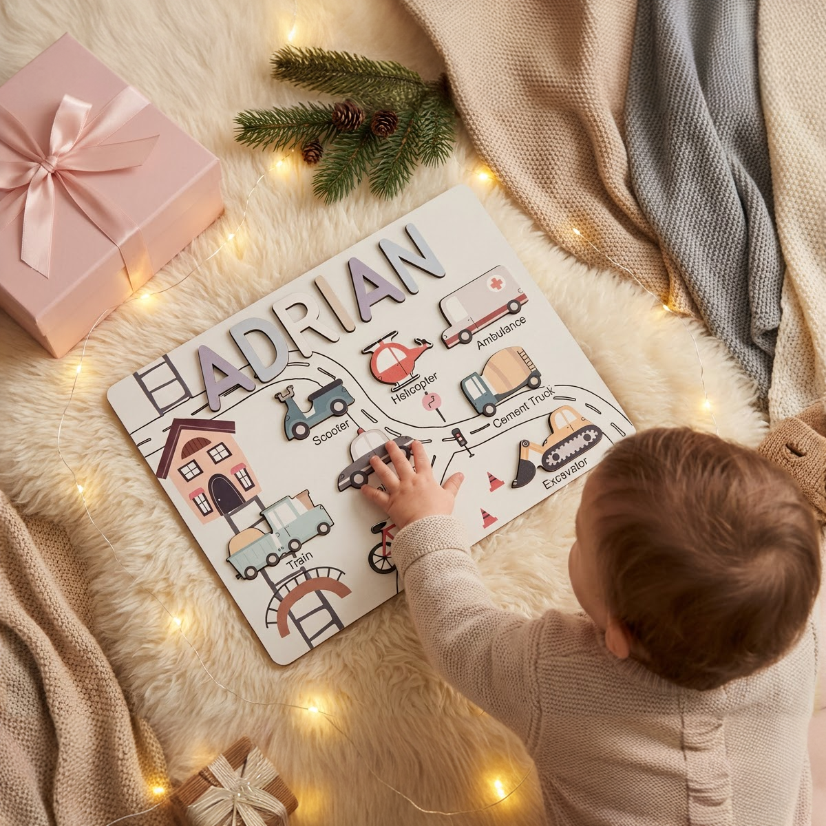 Personalized Name Puzzle - Vehicles - Storyboard Collection