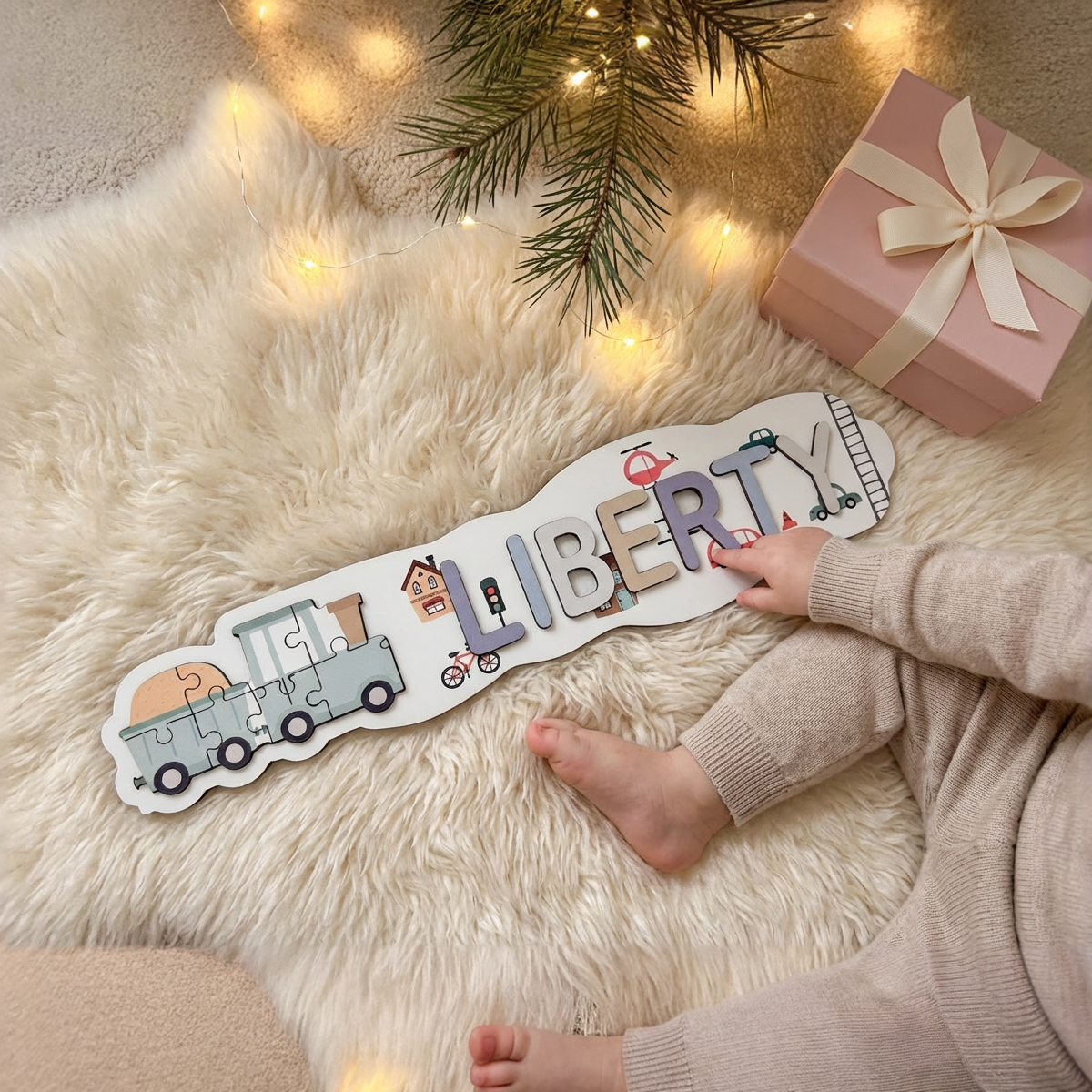 Personalized Name Puzzle - Train - Panorama Collection