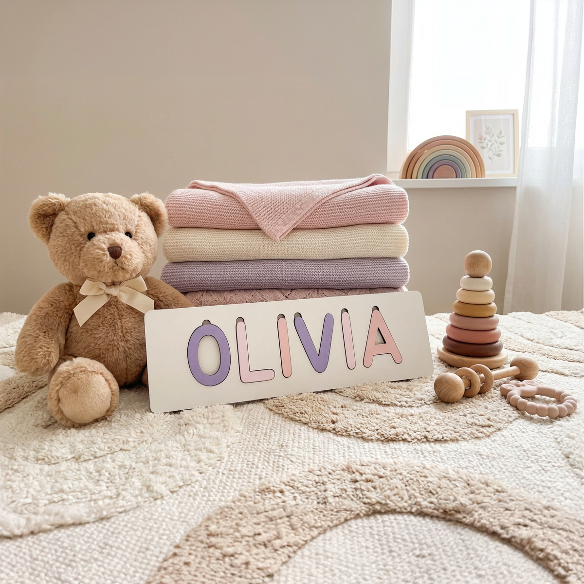 Personalized Name Puzzle - Lilac - Classic Collection