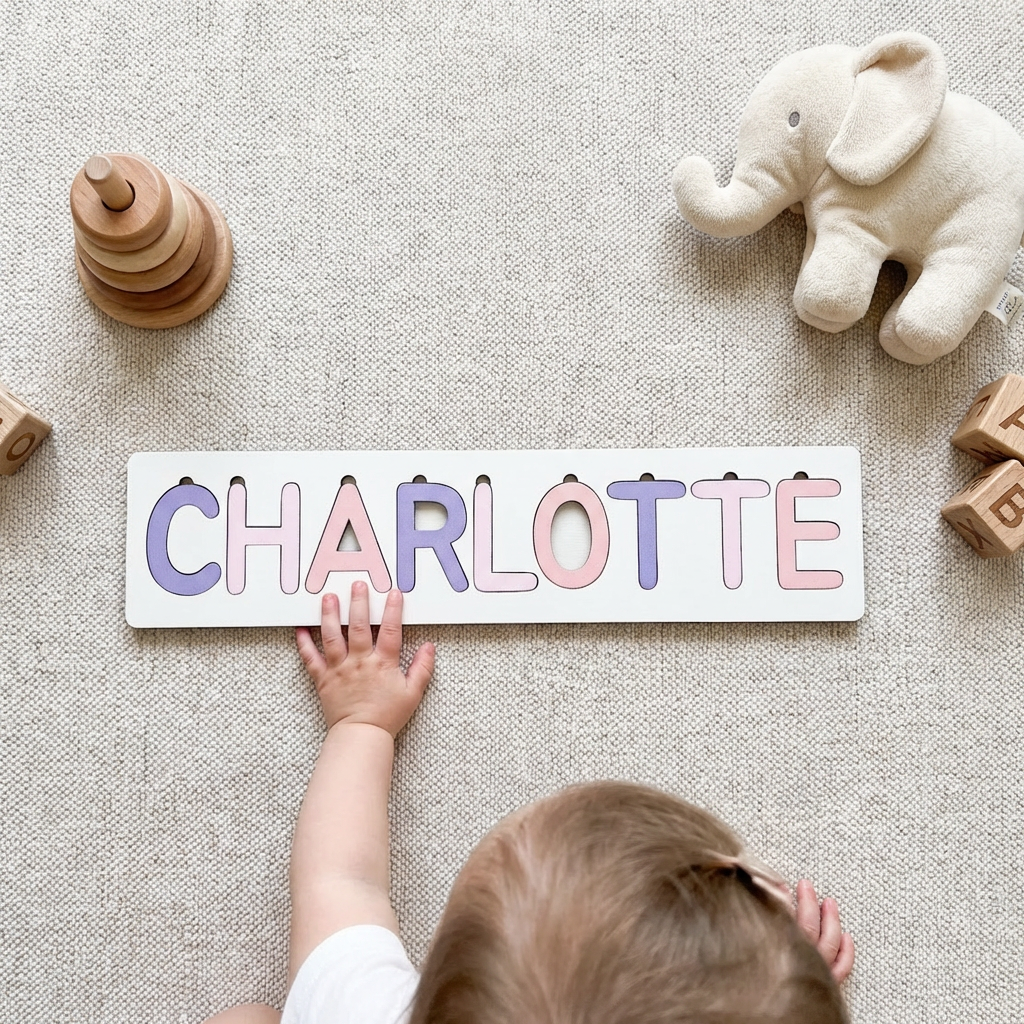 Personalized Name Puzzle - Lilac - Classic Collection
