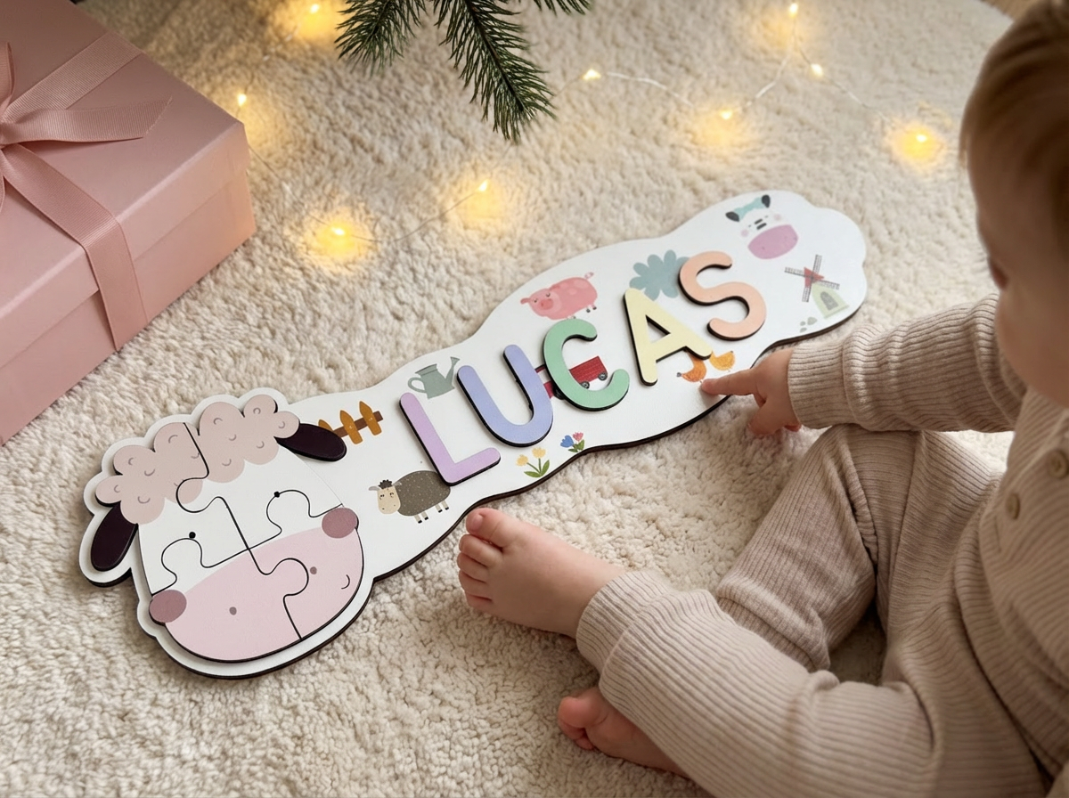 Personalized Name Puzzle - Sheep - Panorama Collection