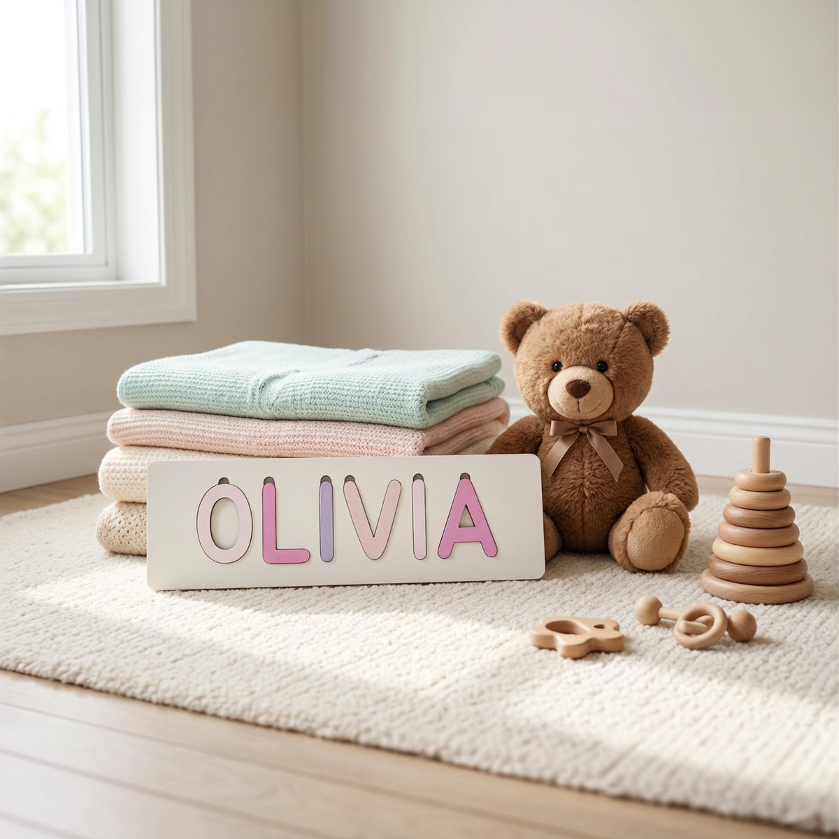 Personalized Name Puzzle - Blush - Classic Collection