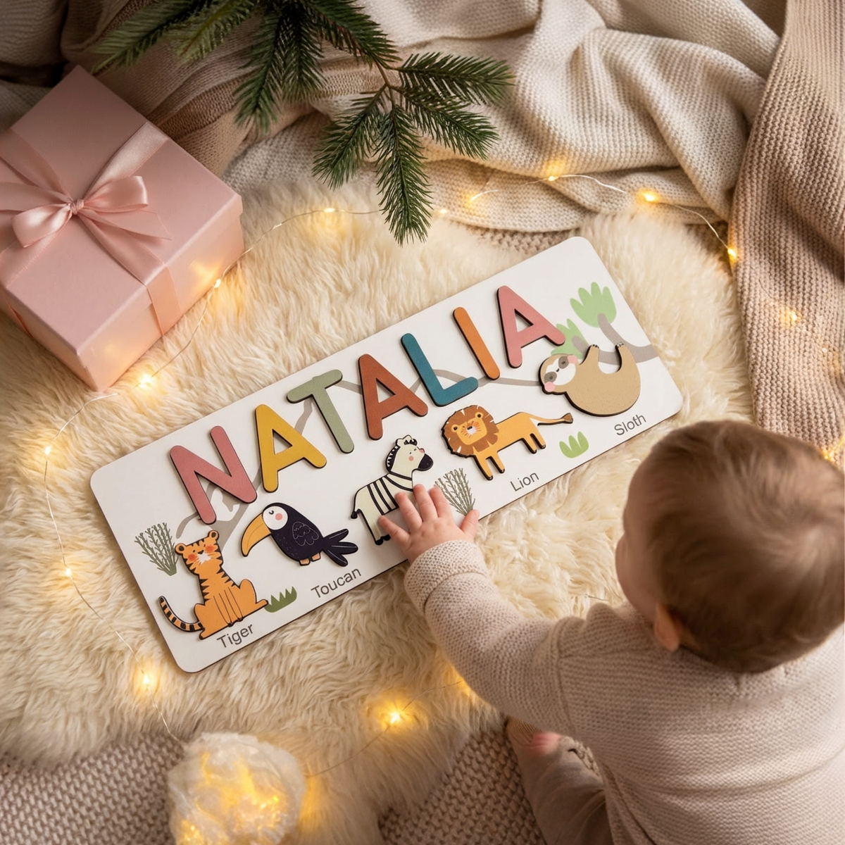 Personalized Name Puzzle - Safari - Journey Collection