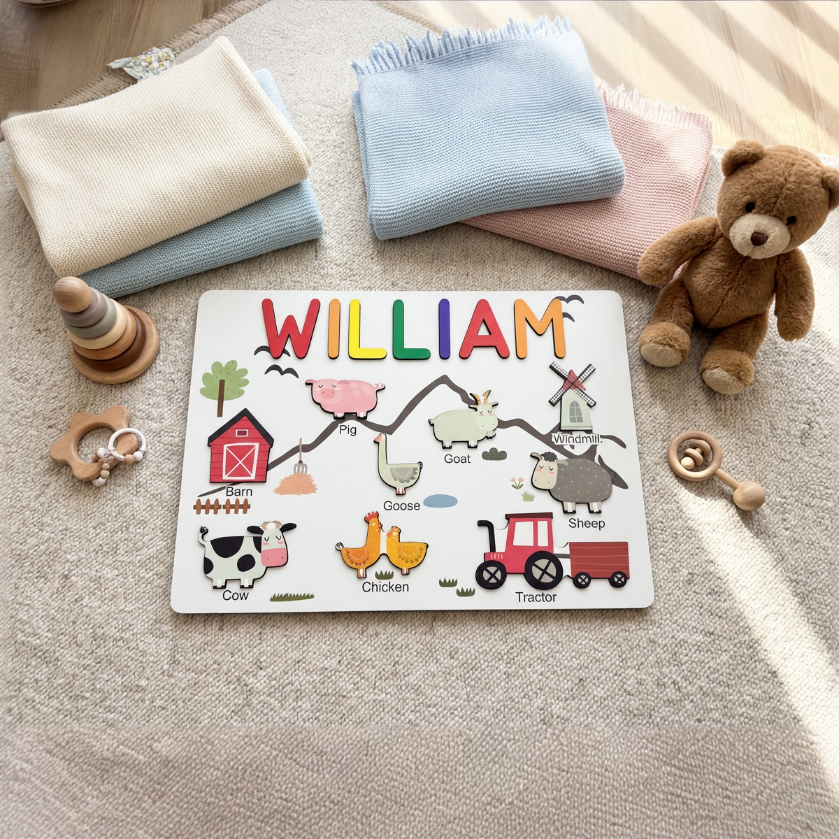 Personalized Name Puzzle - Farm - Storyboard Collection