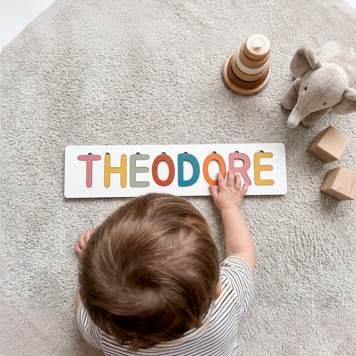 Personalized Name Puzzle - Rustic - Classic Collection