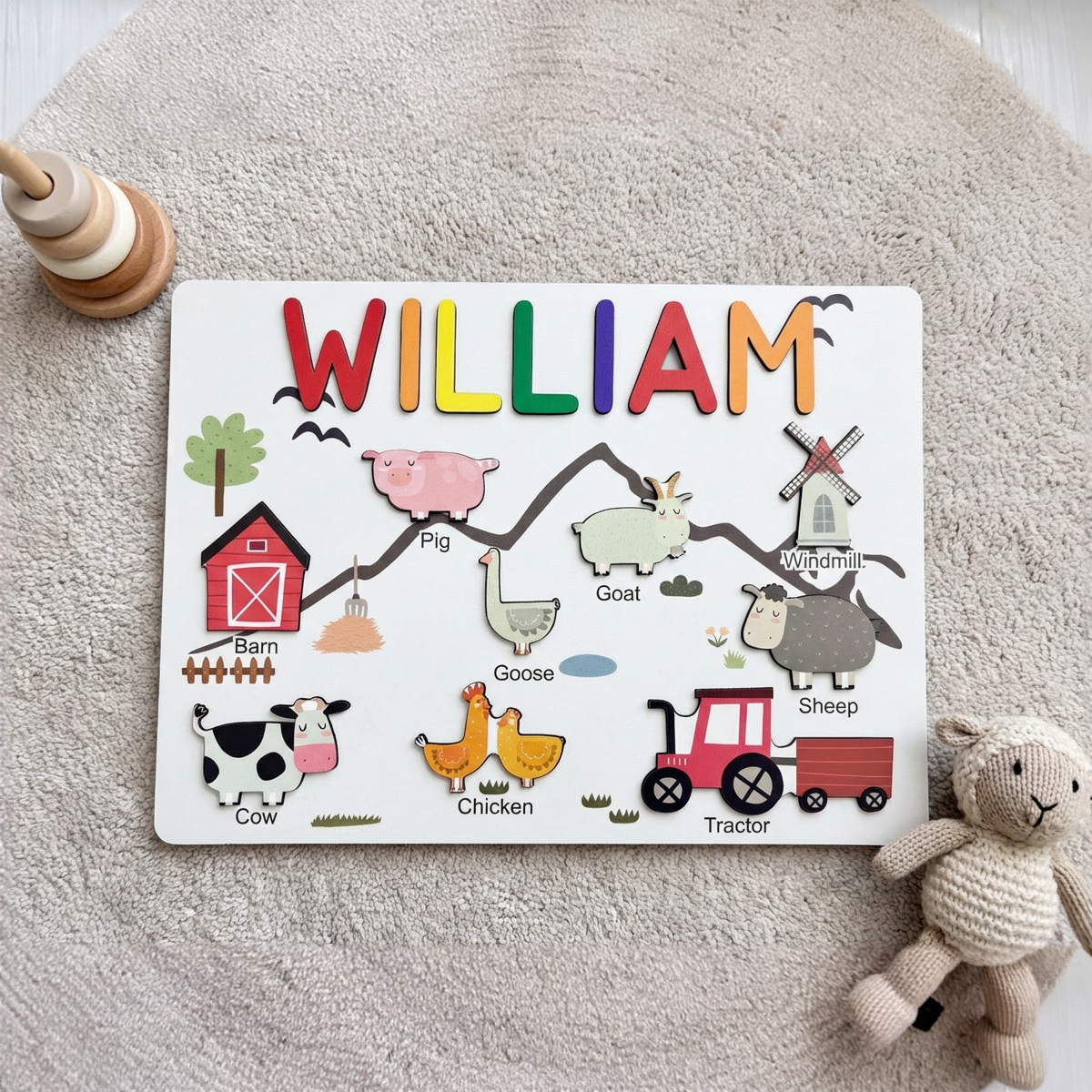 Personalized Name Puzzle - Farm - Storyboard Collection