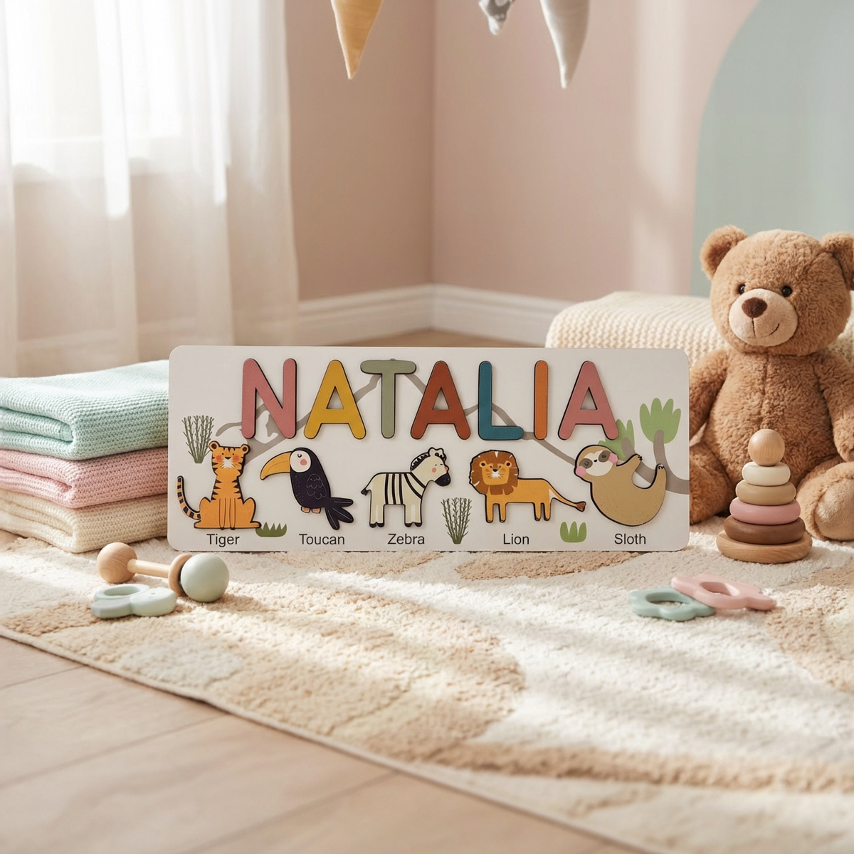 Personalized Name Puzzle - Safari - Journey Collection