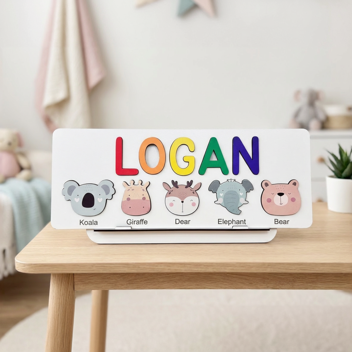 Personalized Name Puzzle - Wild Friends - Journey Collection