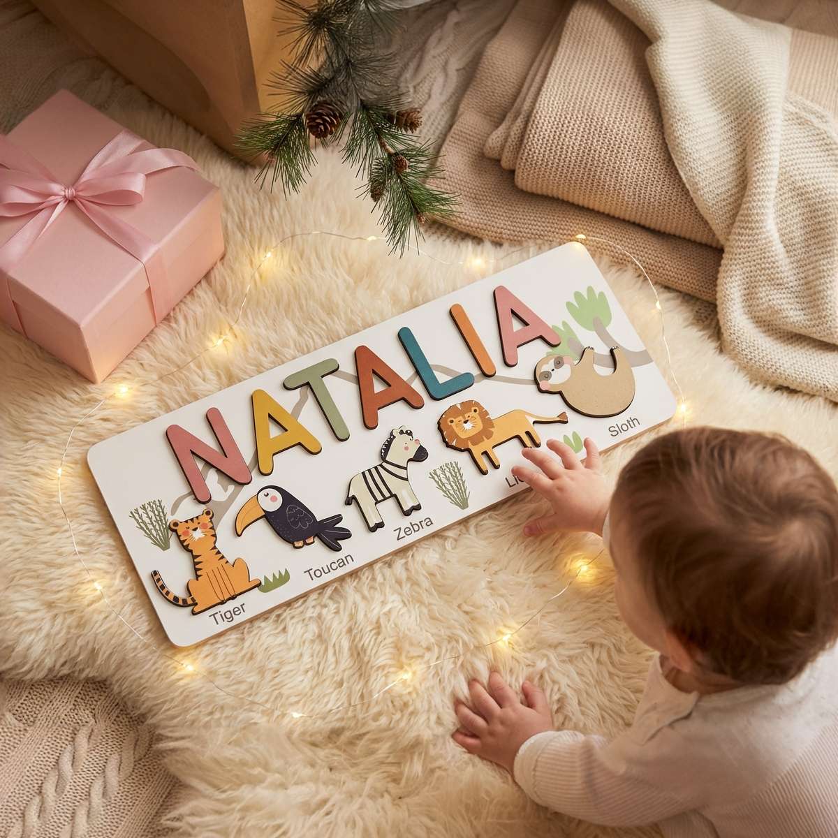 Personalized Name Puzzle - Safari - Journey Collection