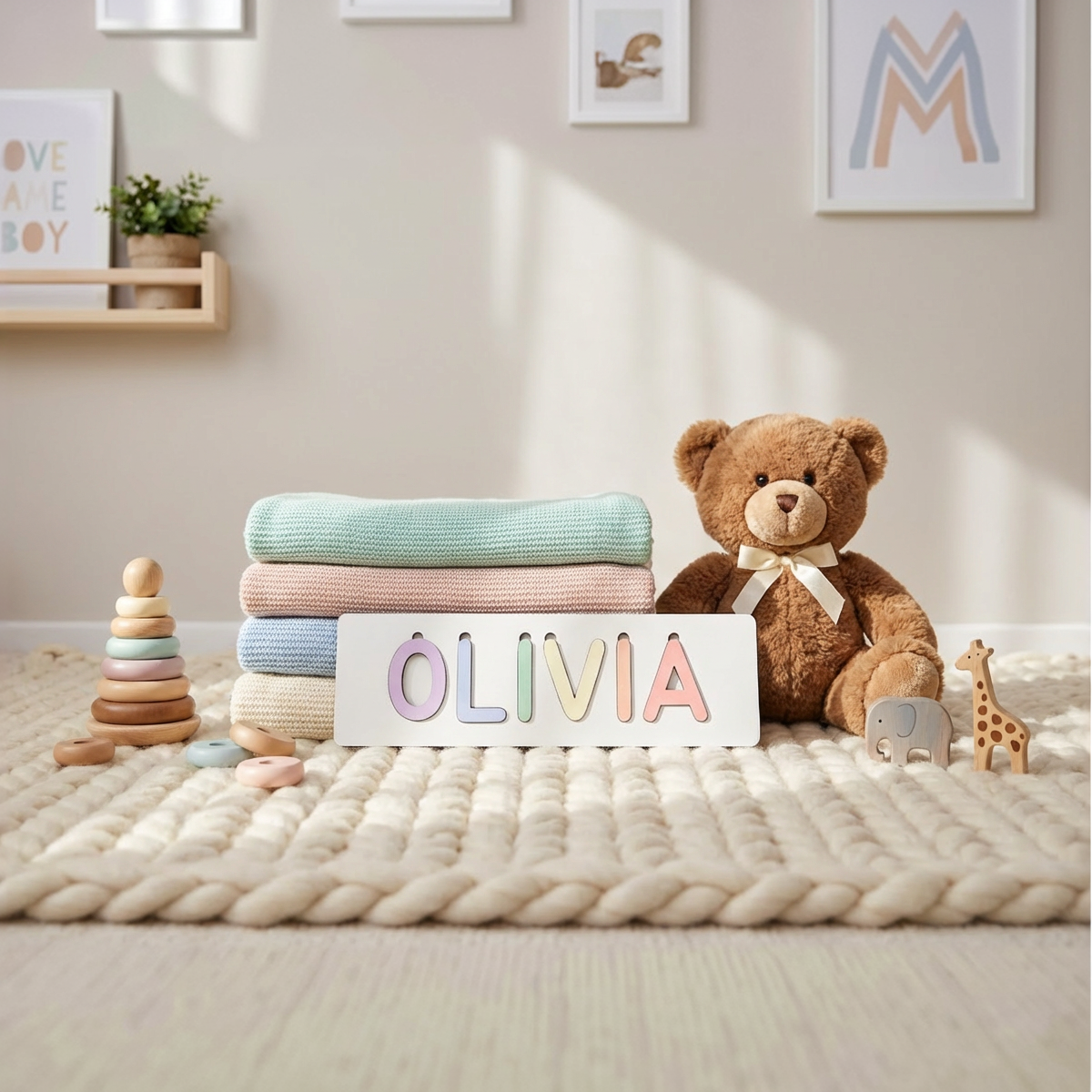 Personalized Name Puzzle - Pastel - Classic Collection