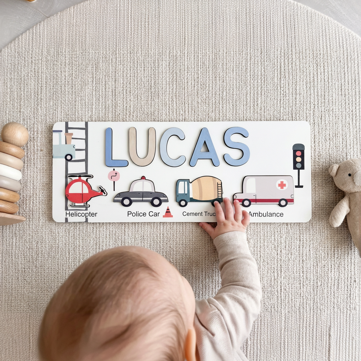 Personalized Name Puzzle - Vehicles - Journey Collection