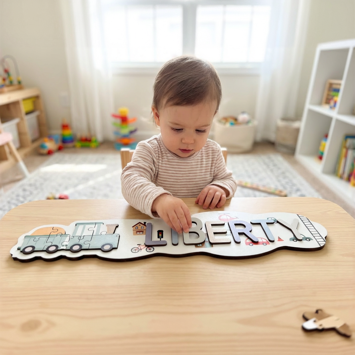 Personalized Name Puzzle - Train - Panorama Collection