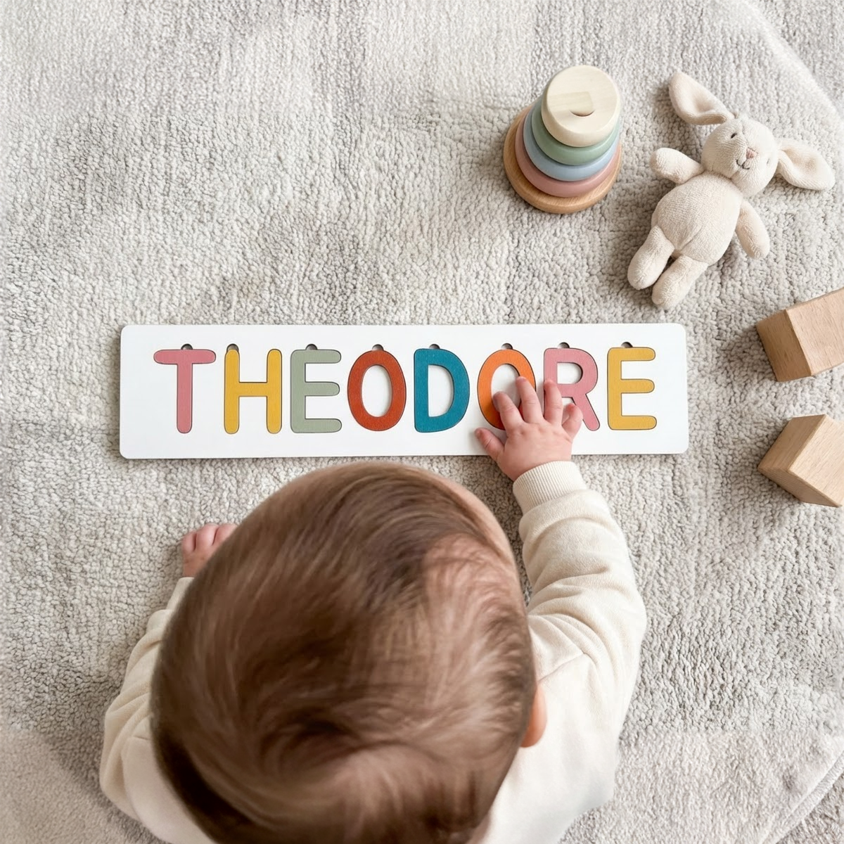 Personalized Name Puzzle - Rustic - Classic Collection