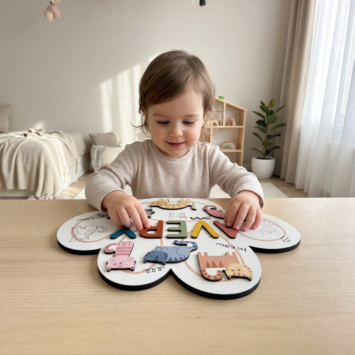 Personalized Name Puzzle - Meow - Contour Collection