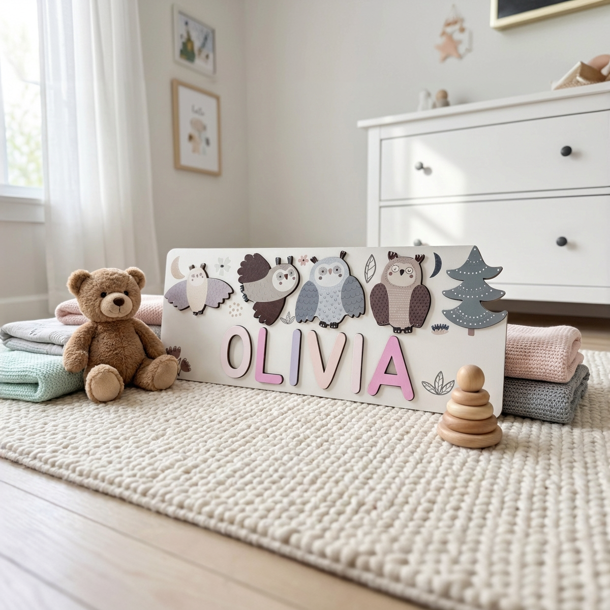 Personalized Name Puzzle - Owl - Journey Collection