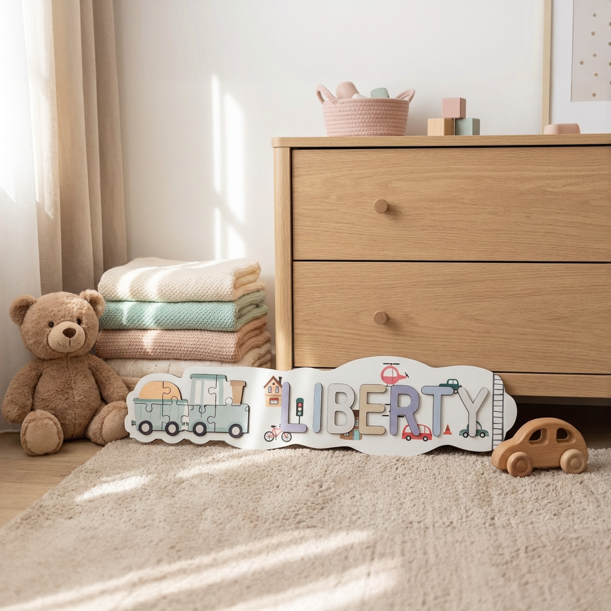 Personalized Name Puzzle - Train - Panorama Collection