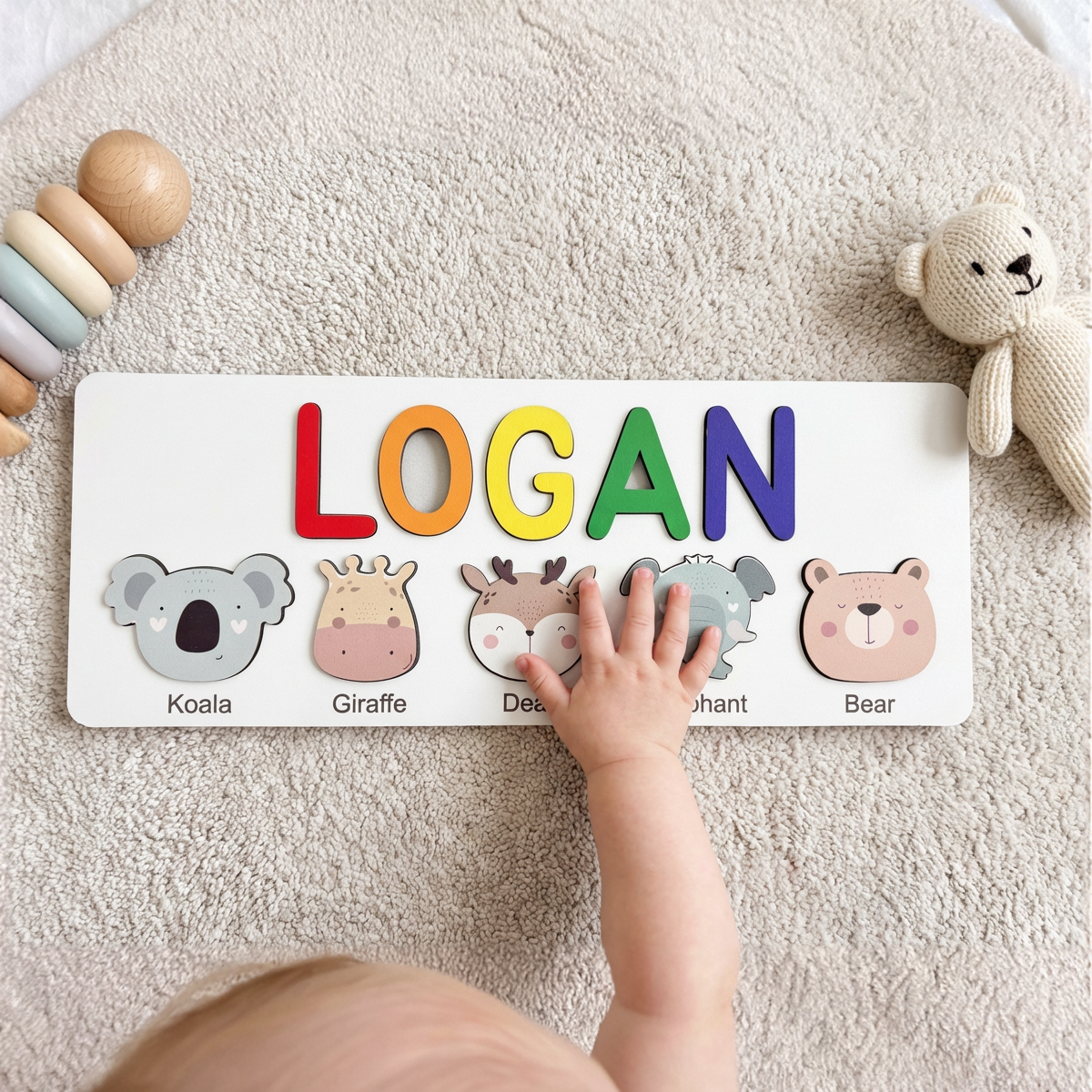Personalized Name Puzzle - Wild Friends - Journey Collection
