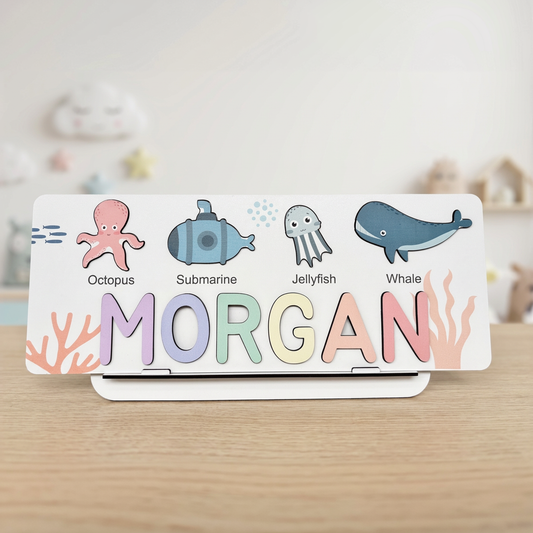 Personalized Name Puzzle - Ocean - Journey Collection