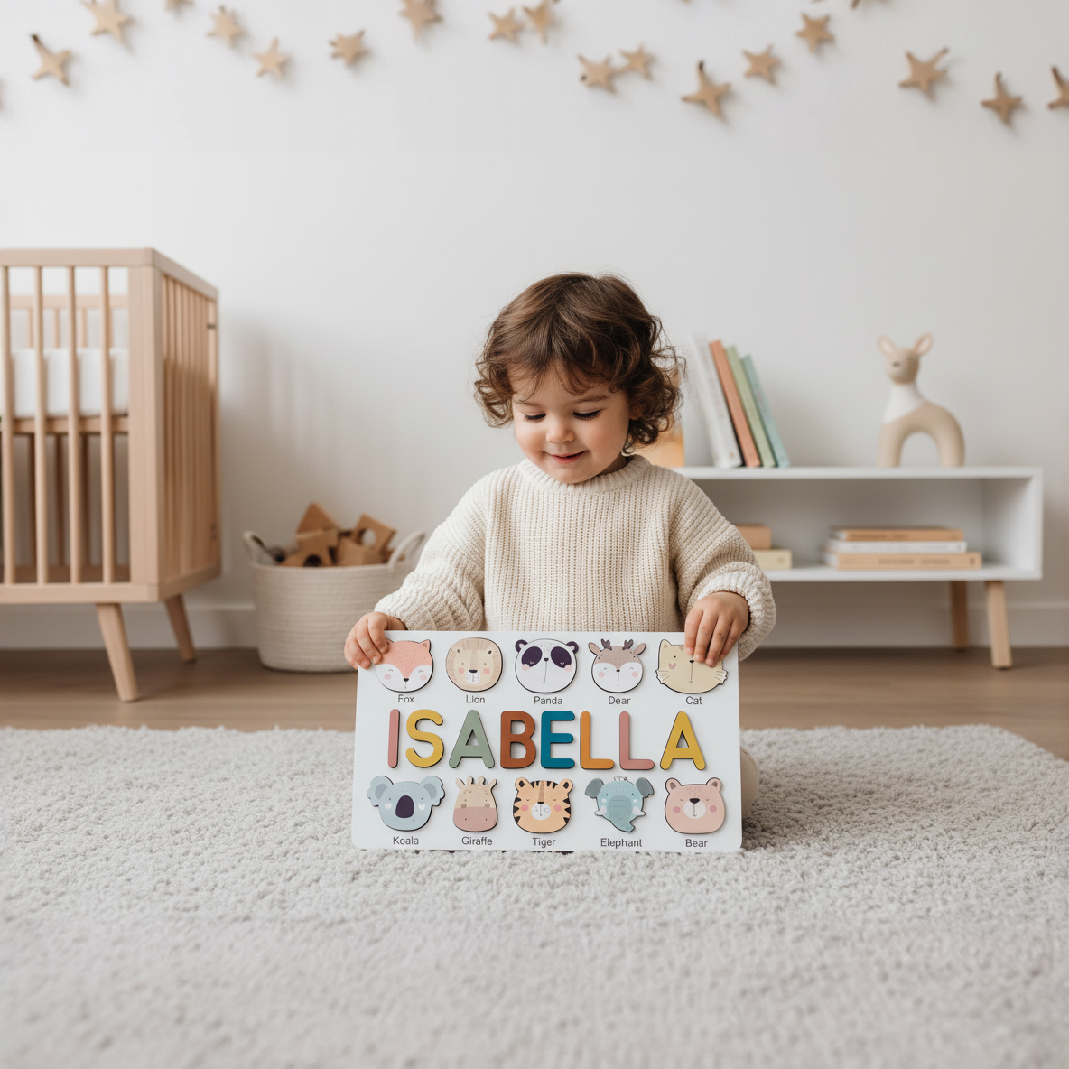 Personalized Name Puzzle - Wild Friends - Storyboard Collection