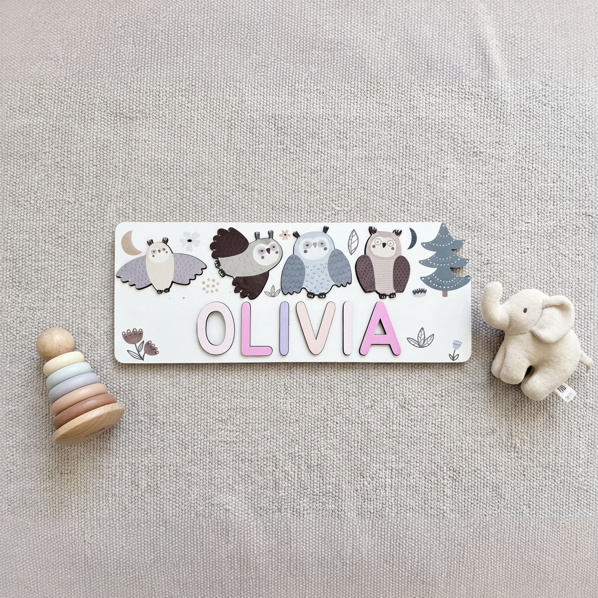Personalized Name Puzzle - Owl - Journey Collection