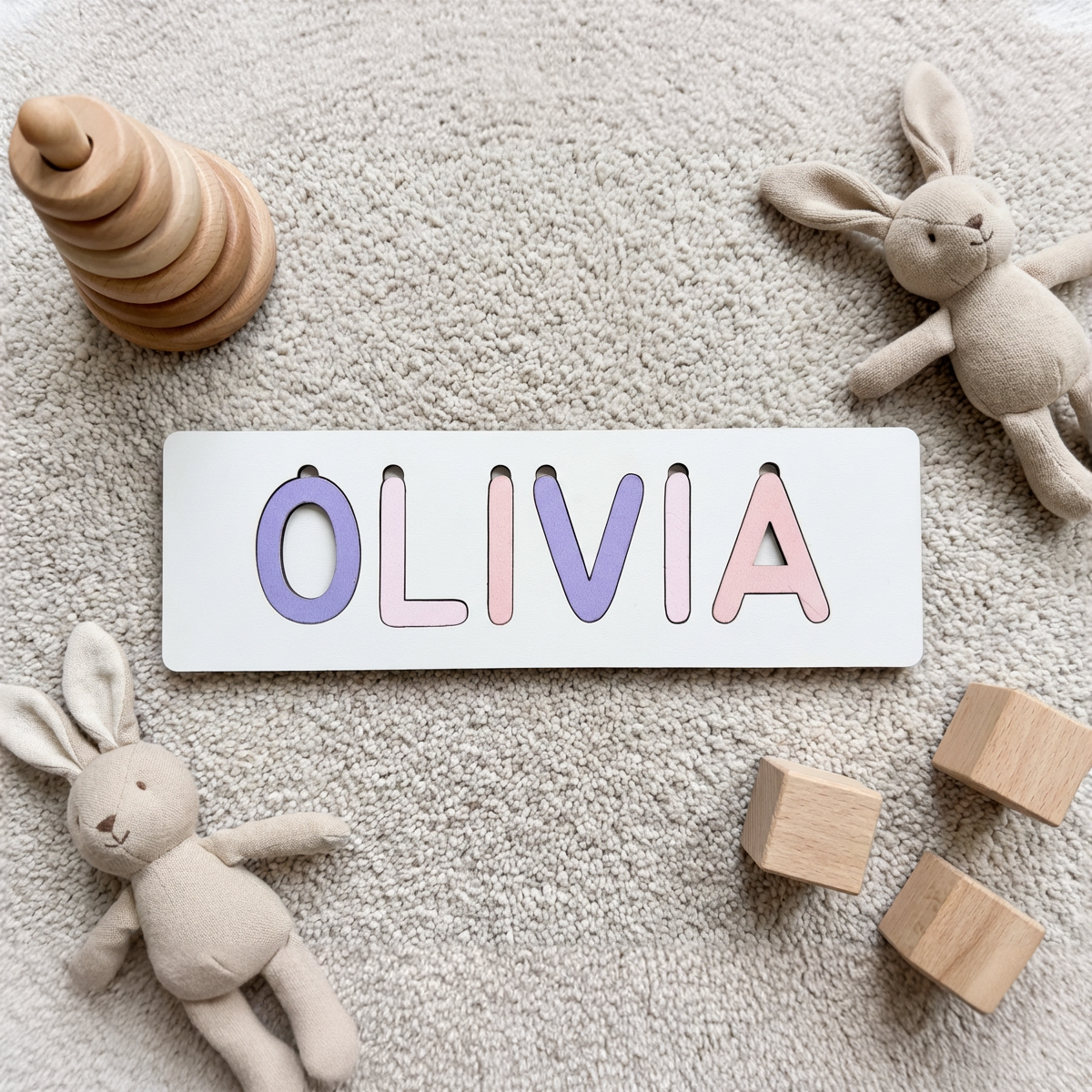 Personalized Name Puzzle - Lilac - Classic Collection
