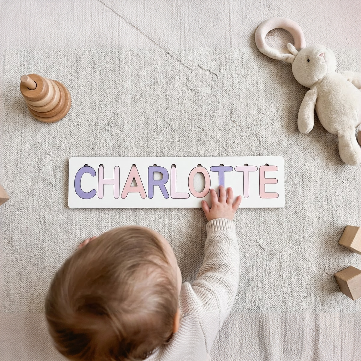 Personalized Name Puzzle - Lilac - Classic Collection