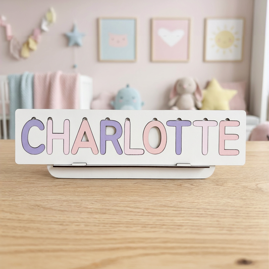 Personalized Name Puzzle - Lilac - Classic Collection