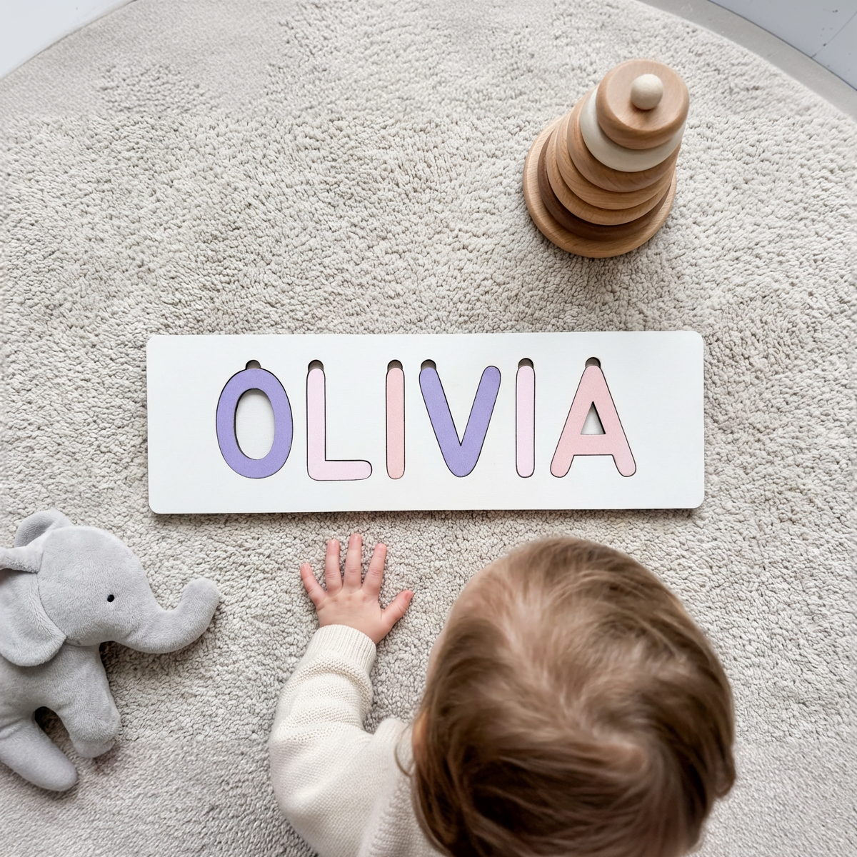 Personalized Name Puzzle - Lilac - Classic Collection