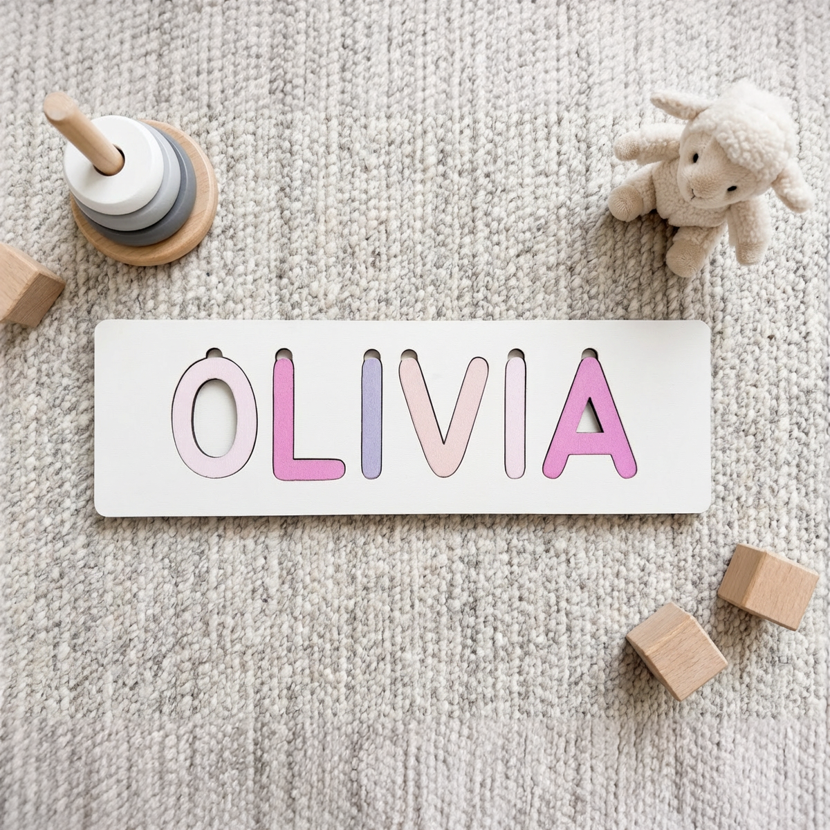 Personalized Name Puzzle - Blush - Classic Collection