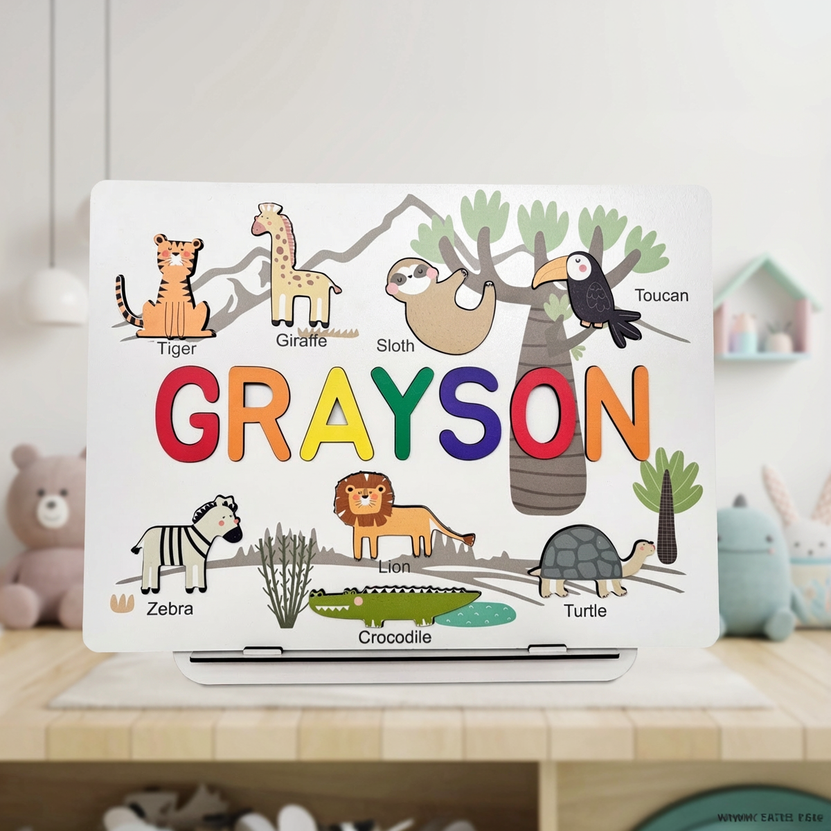 Personalized Name Puzzle - Safari - Storyboard Collection