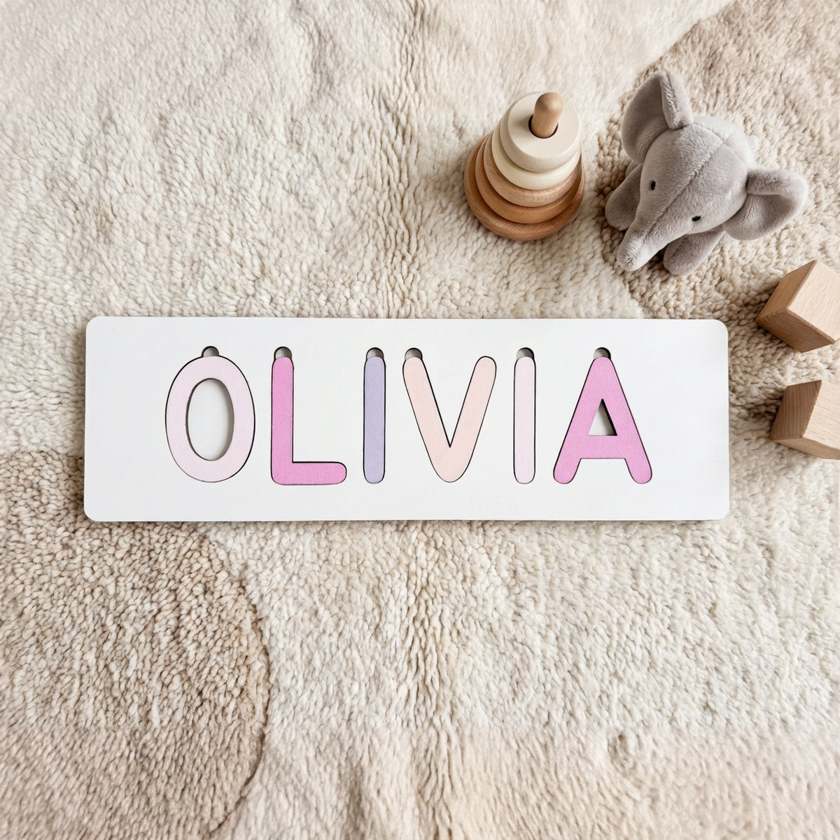 Personalized Name Puzzle - Blush - Classic Collection