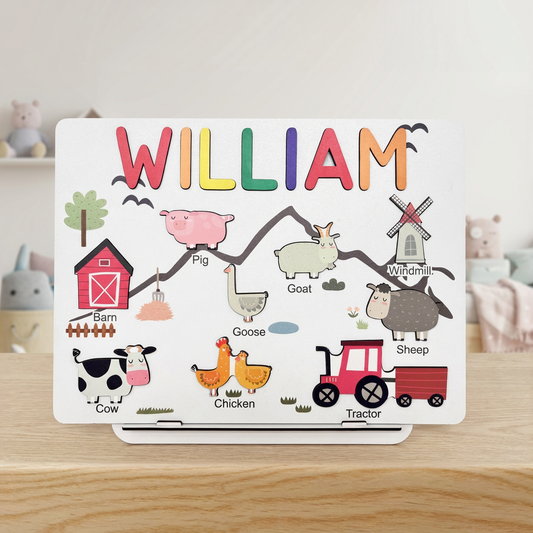 Personalized Name Puzzle - Farm - Storyboard Collection