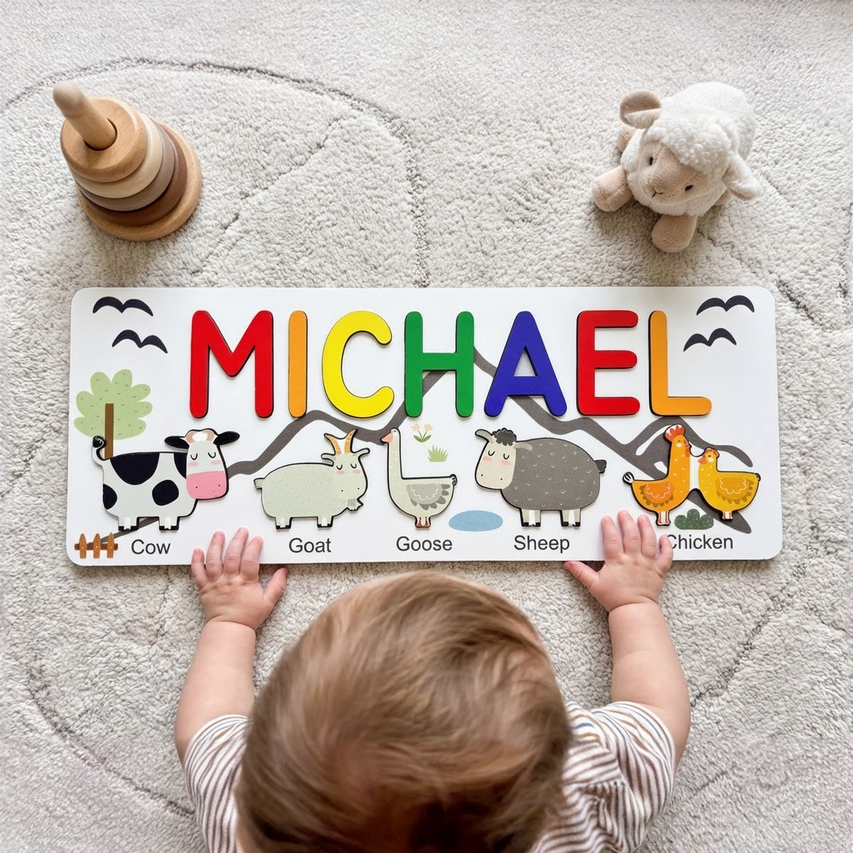 Personalized Name Puzzle - Farm - Journey Collection