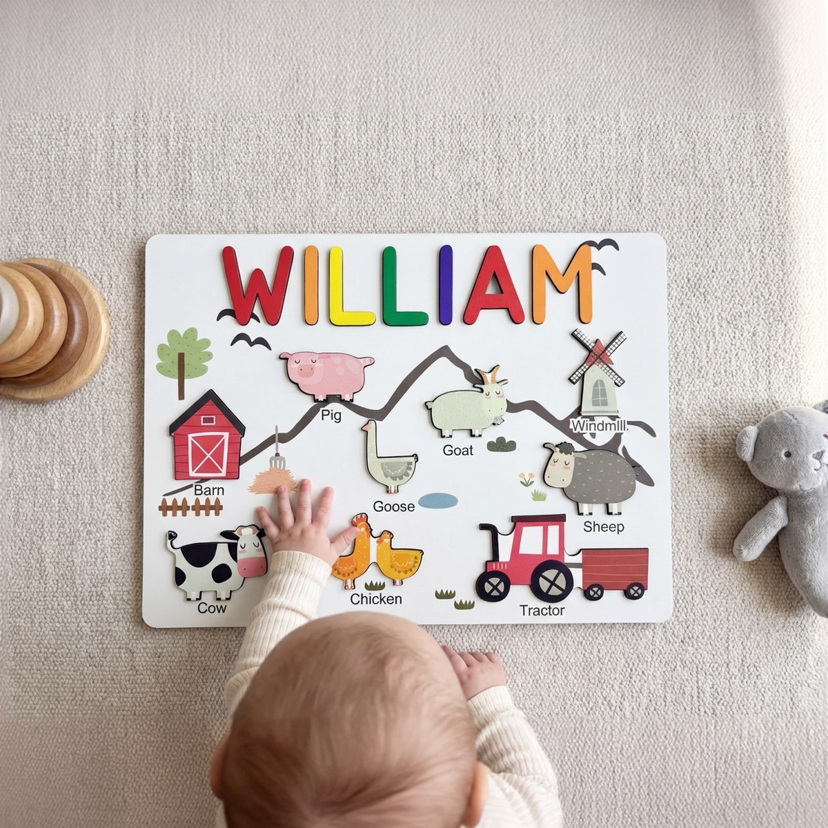 Personalized Name Puzzle - Farm - Storyboard Collection