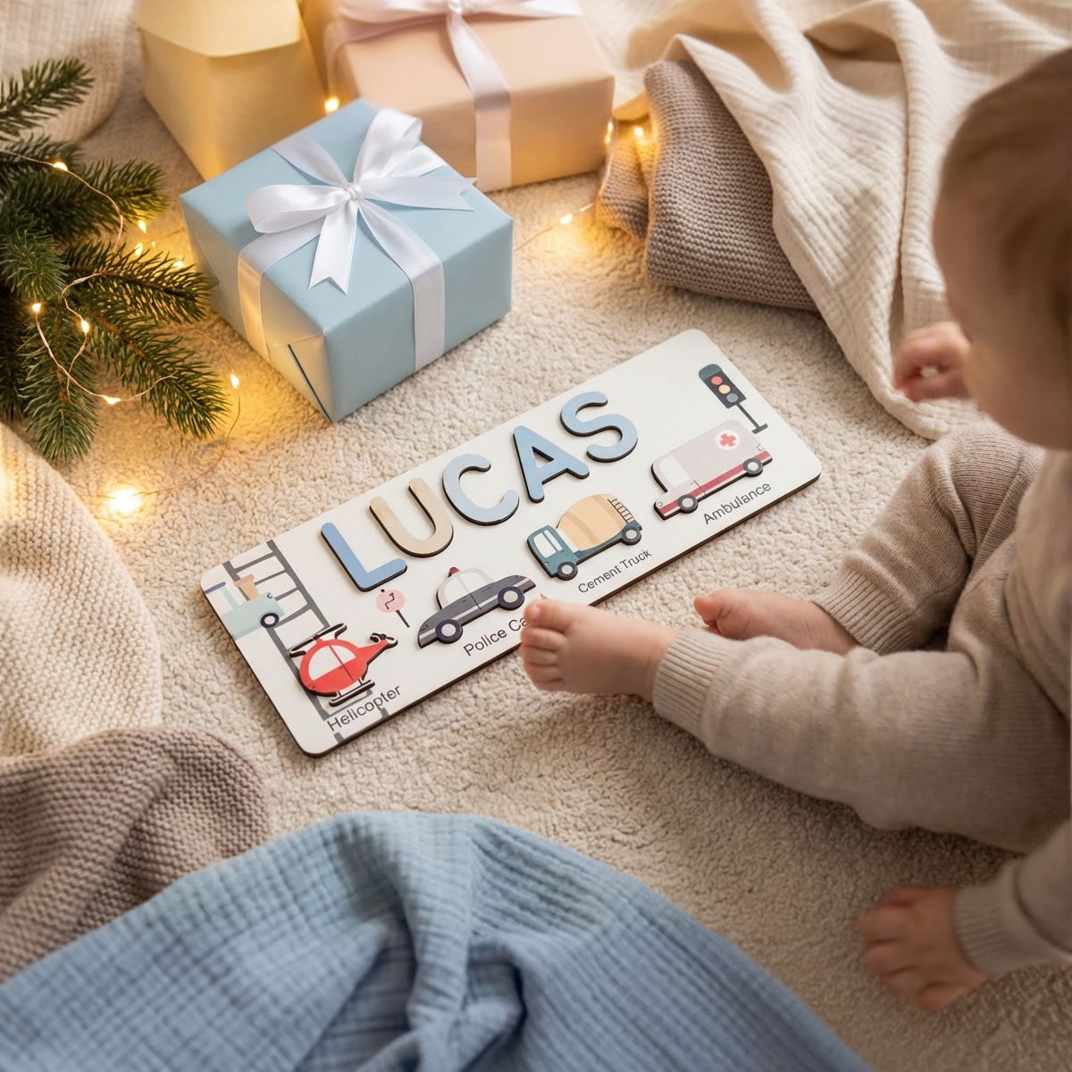 Personalized Name Puzzle - Vehicles - Journey Collection