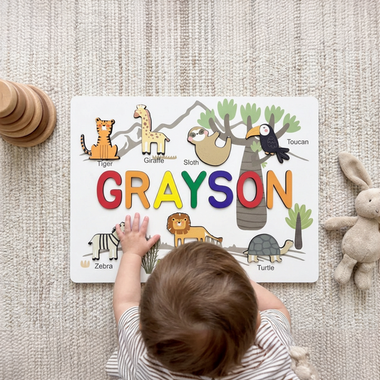Personalized Name Puzzle - Safari - Storyboard Collection