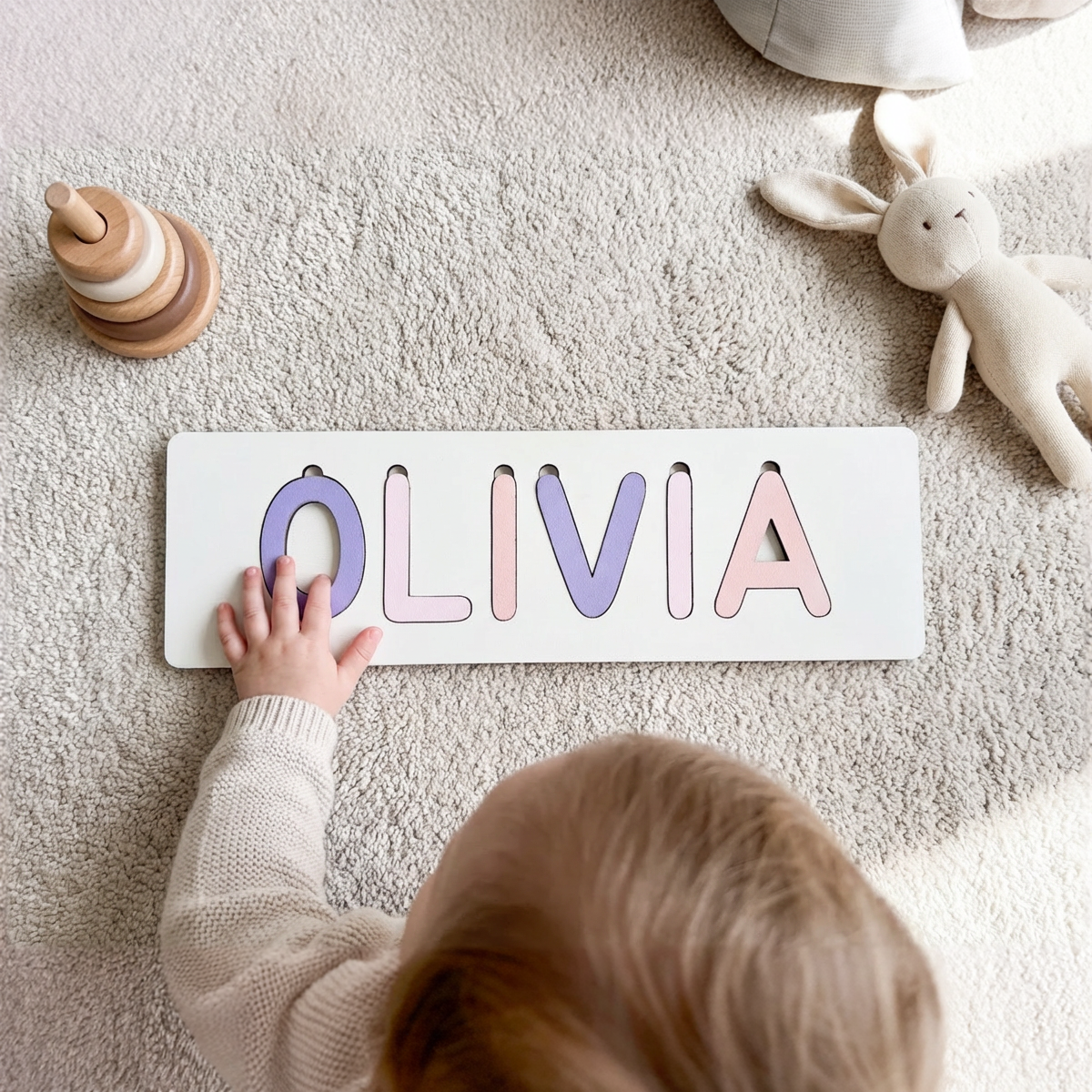 Personalized Name Puzzle - Lilac - Classic Collection