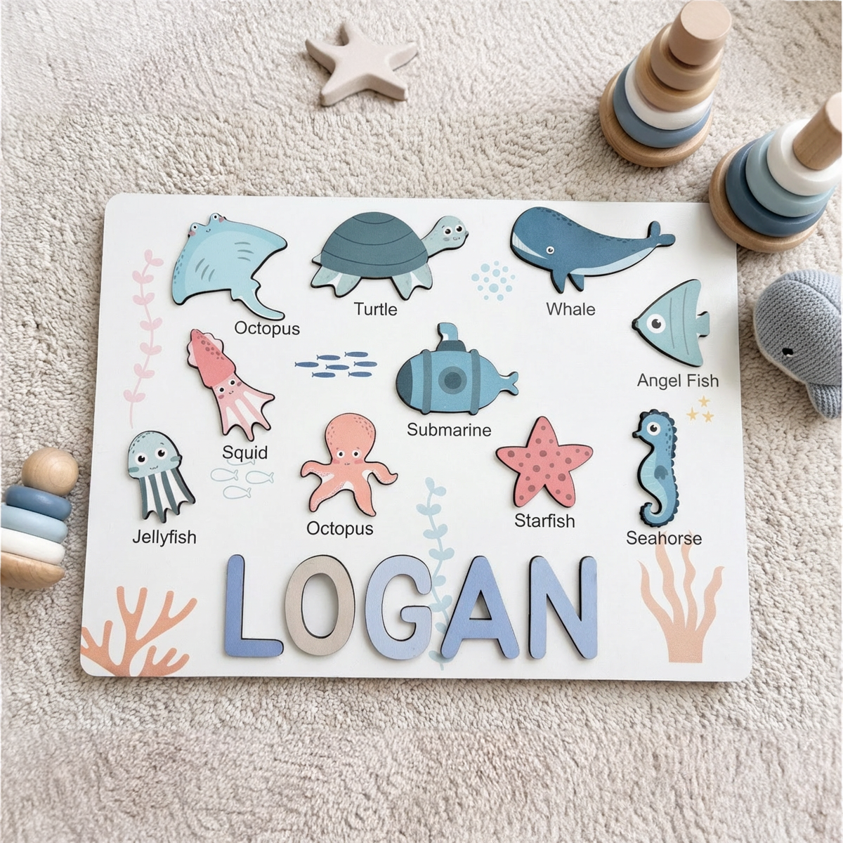 Personalized Name Puzzle - Ocean - Storyboard Collection